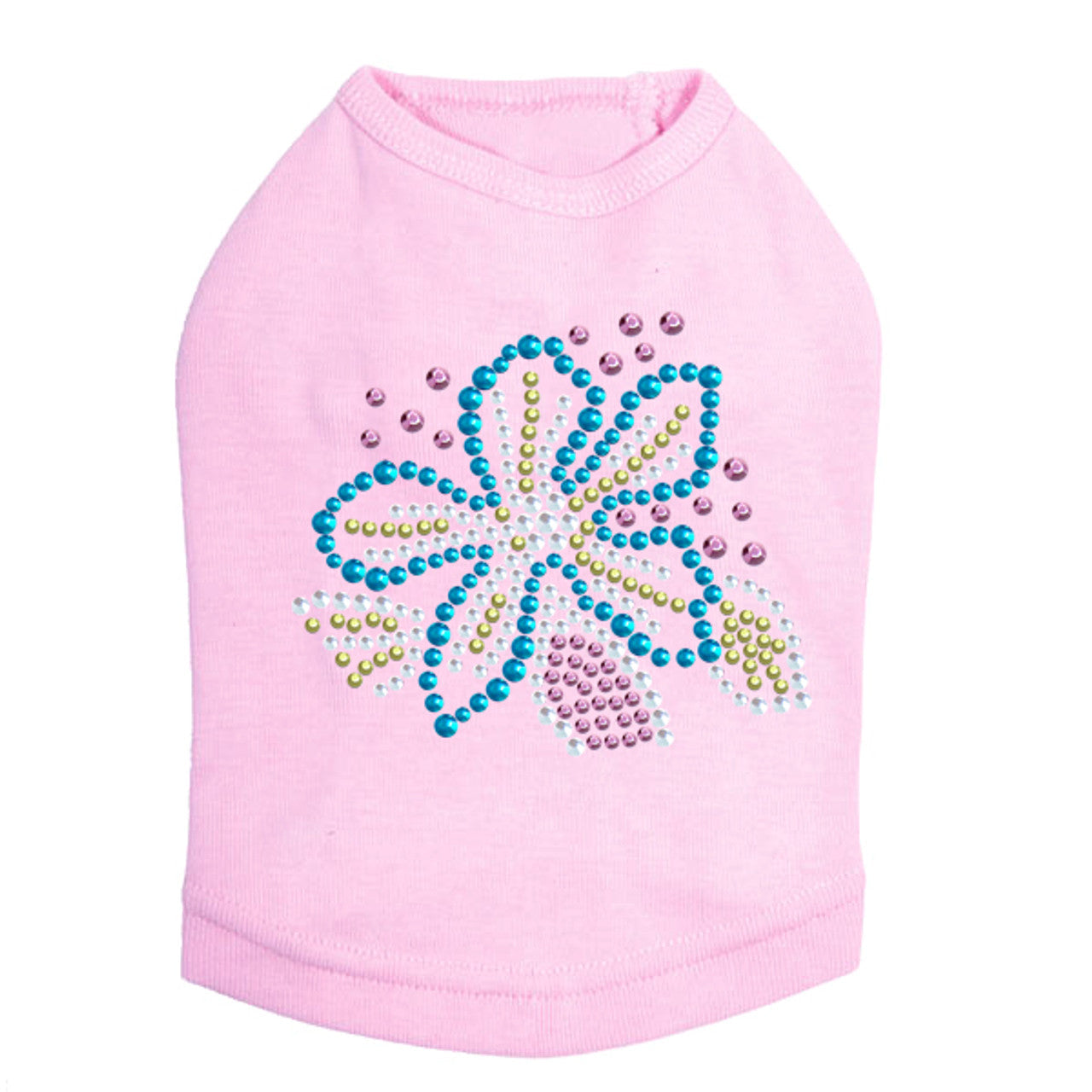 Turquoise Flower - Dog Tank