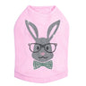 Bunny with Glasses and Bow Tie - Dog Tank