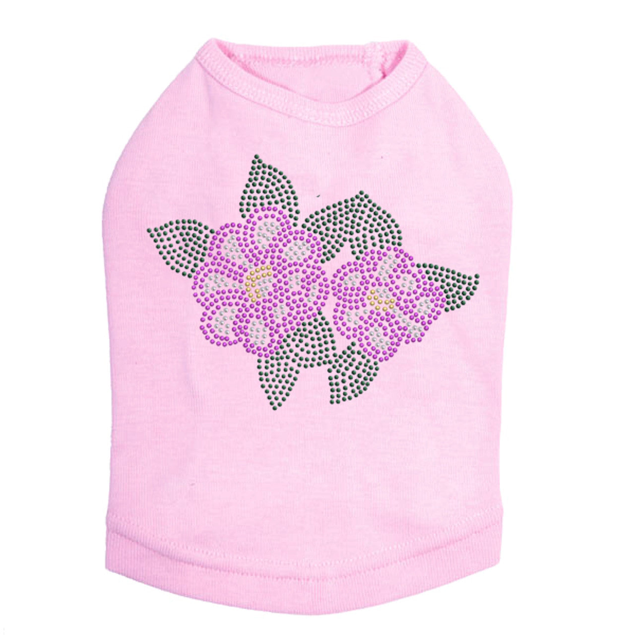 Magenta Flowers - Dog Tank