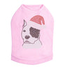 Pit Bull with Santa Hat - Dog Tank