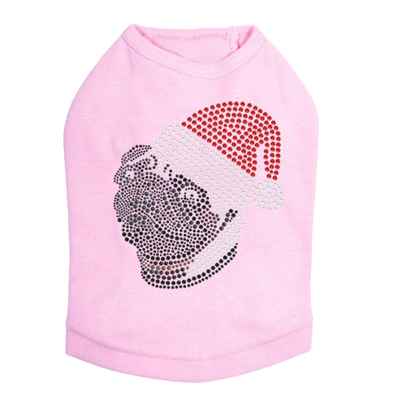 Pug with Santa Hat - Dog Tank