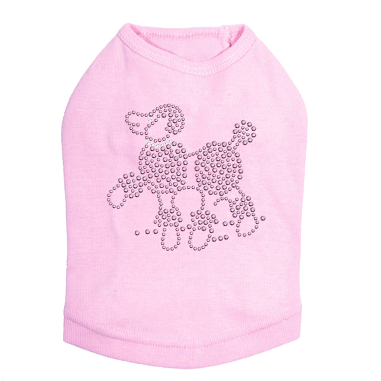 Poodle (Pink Rhinestuds) - Dog Tank