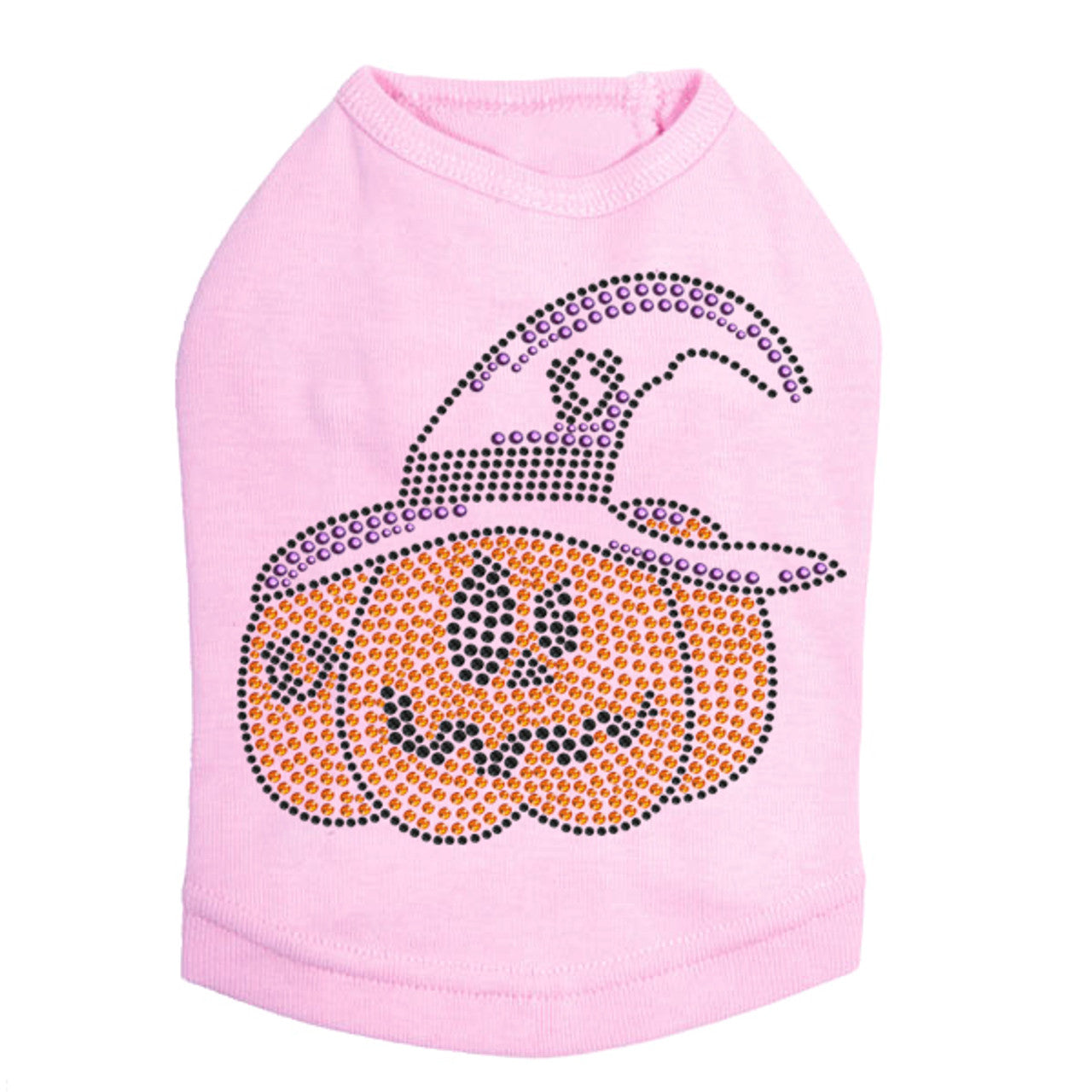 Jack O'Lantern with Hat - Dog Tank