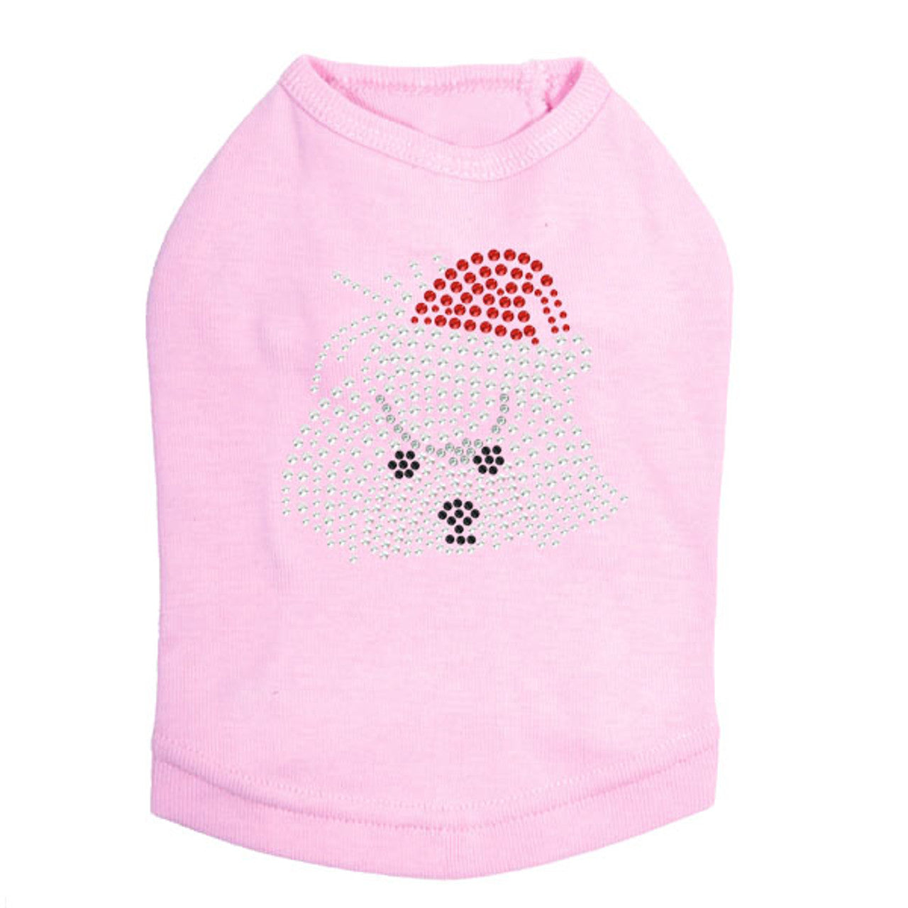 Maltese Face with Santa Hat - Dog Tank