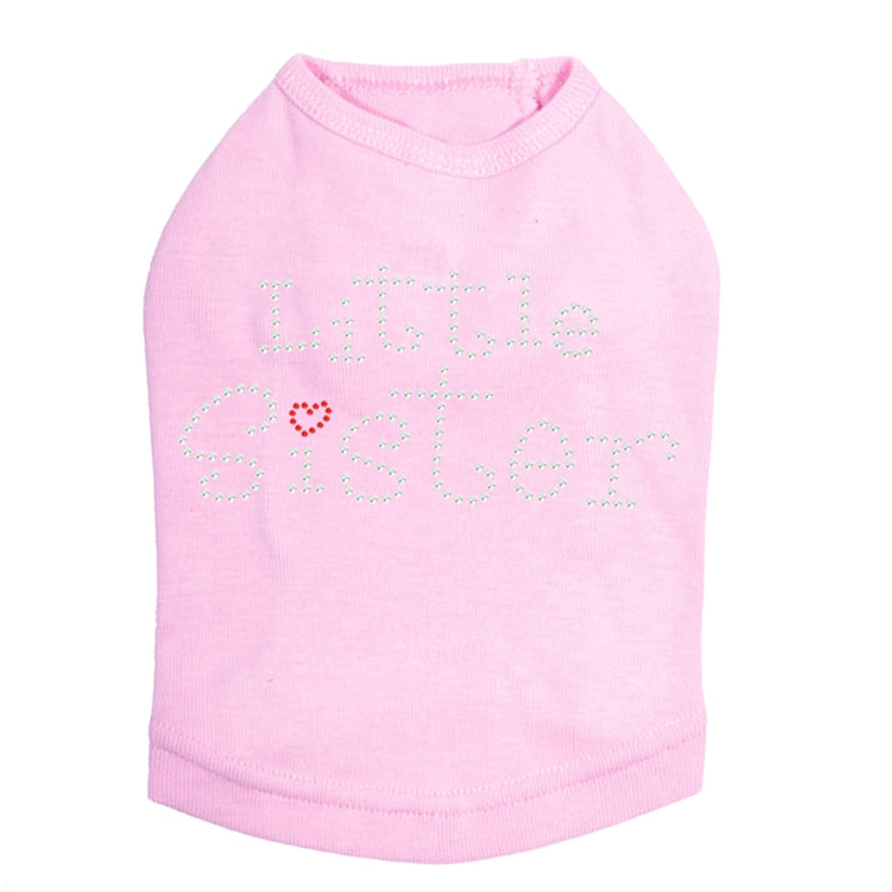 Little Sister with Red Heart - Dog Tank