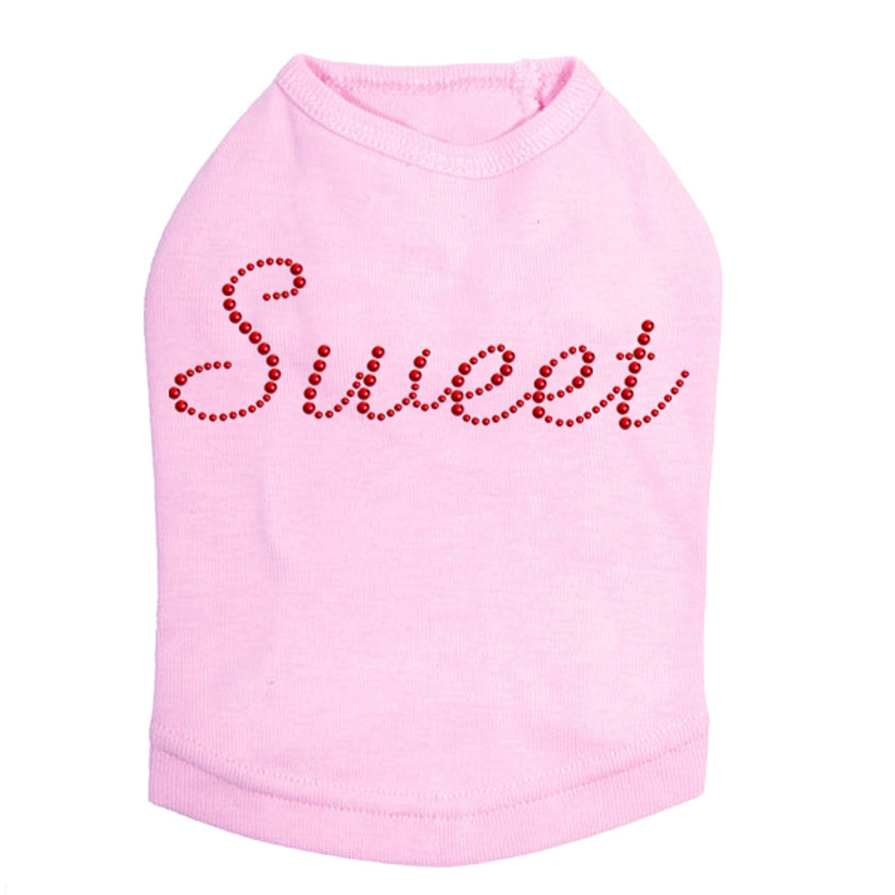 Sweet (Red Rhinestuds) - Dog Tank