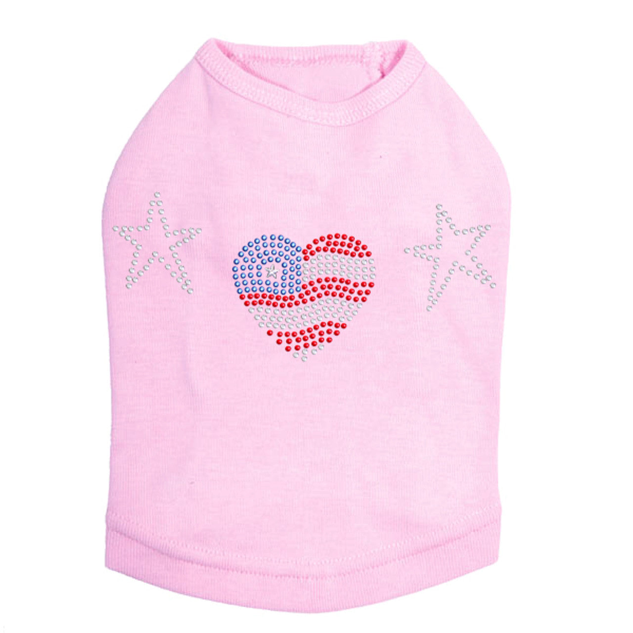 Patriotic Heart with Stars - Dog Tank