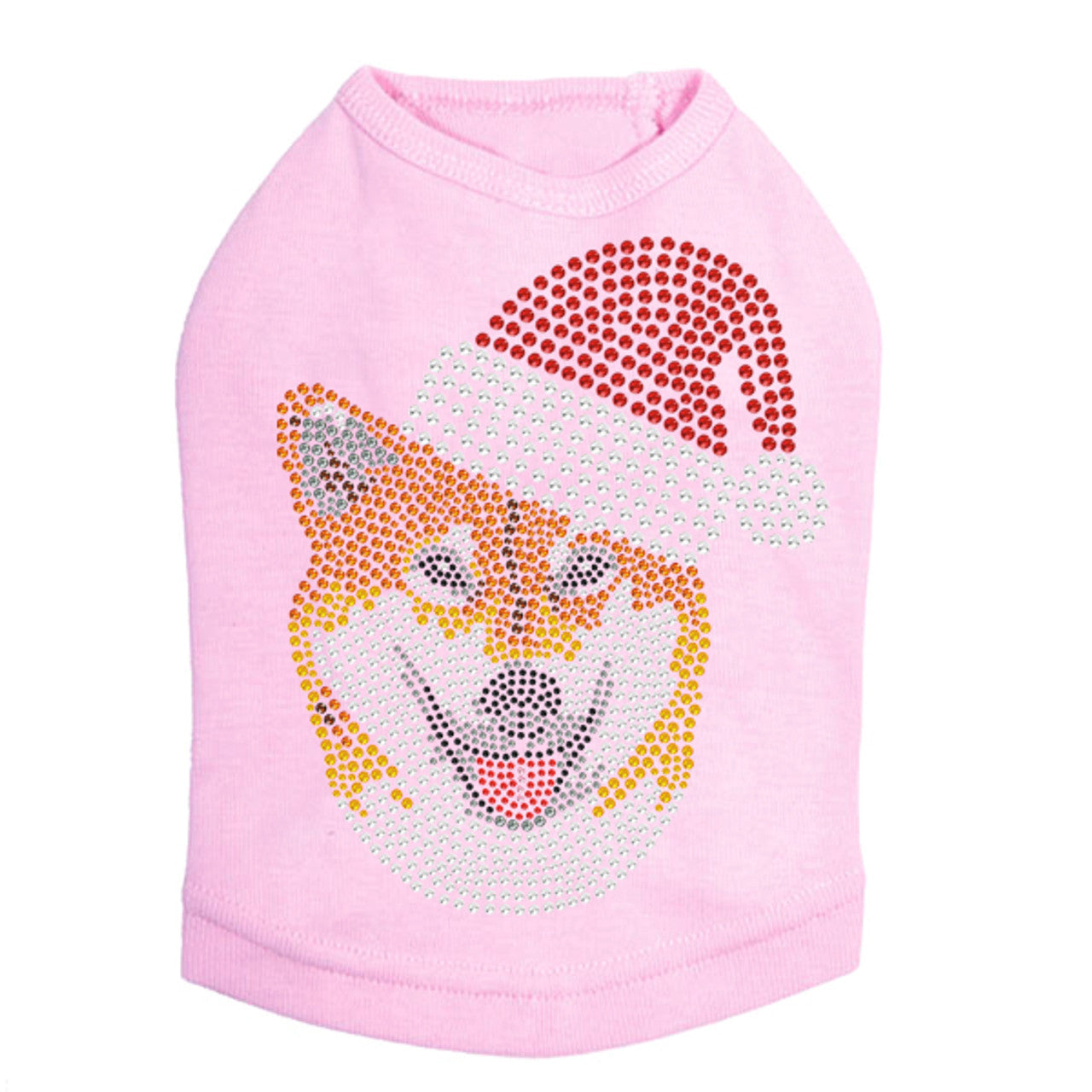 Shiba Inu with Santa Hat - Dog Tank