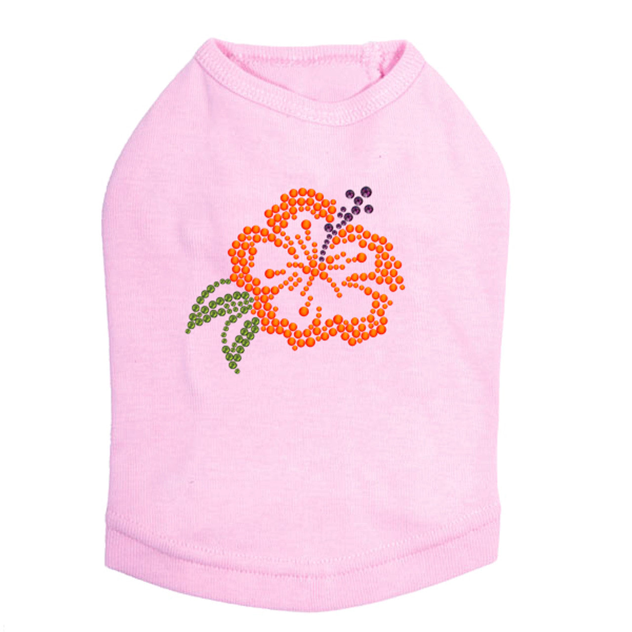 Orange Hibiscus - Dog Tank