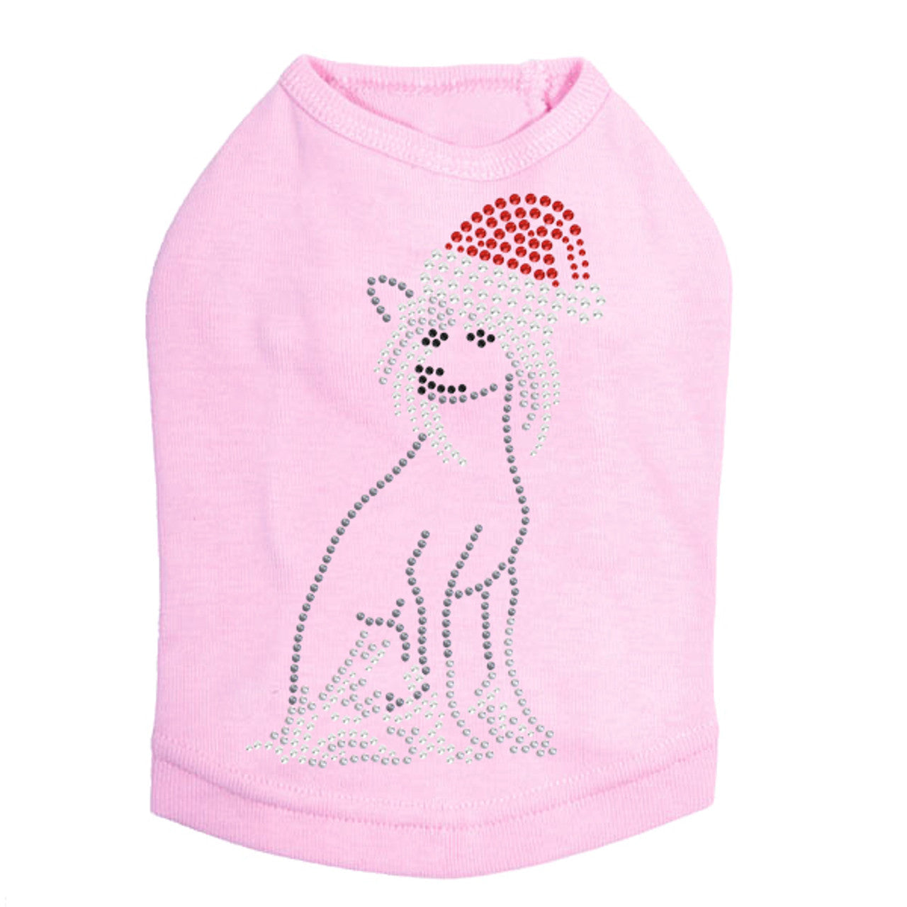 Chinese Crested with Santa Hat - Dog Tank