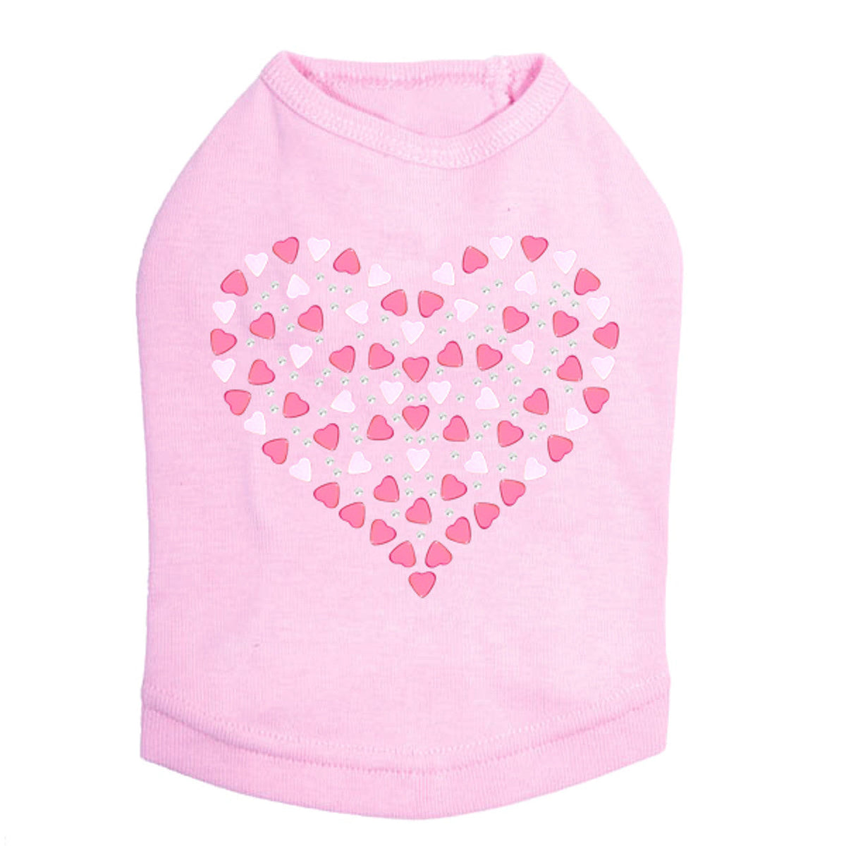Pink Nailhead Hearts - Dog Tank