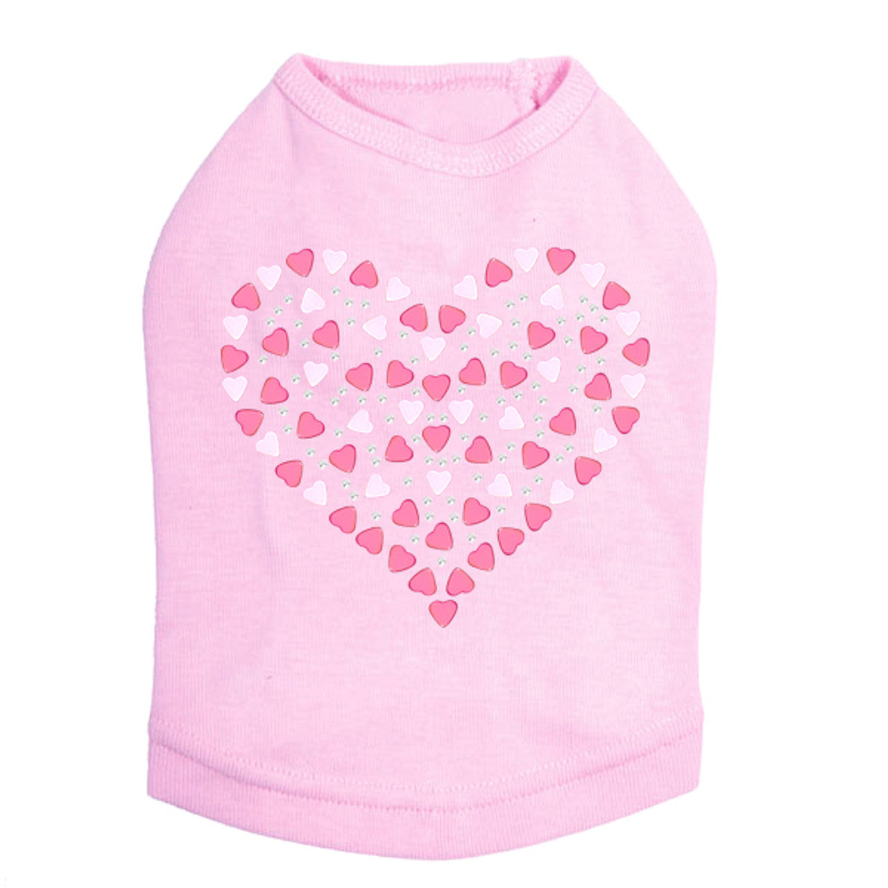 Pink Nailhead Hearts - Dog Tank