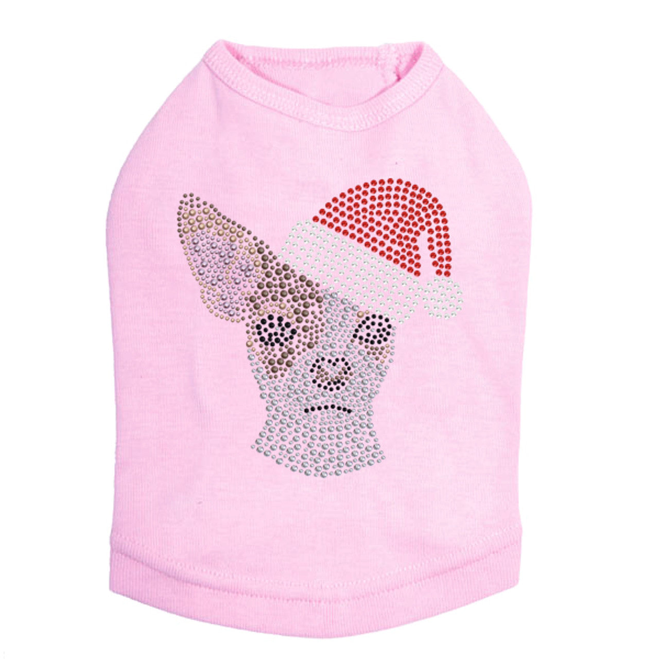 Chihuahua Face with Santa Hat - Dog Tank