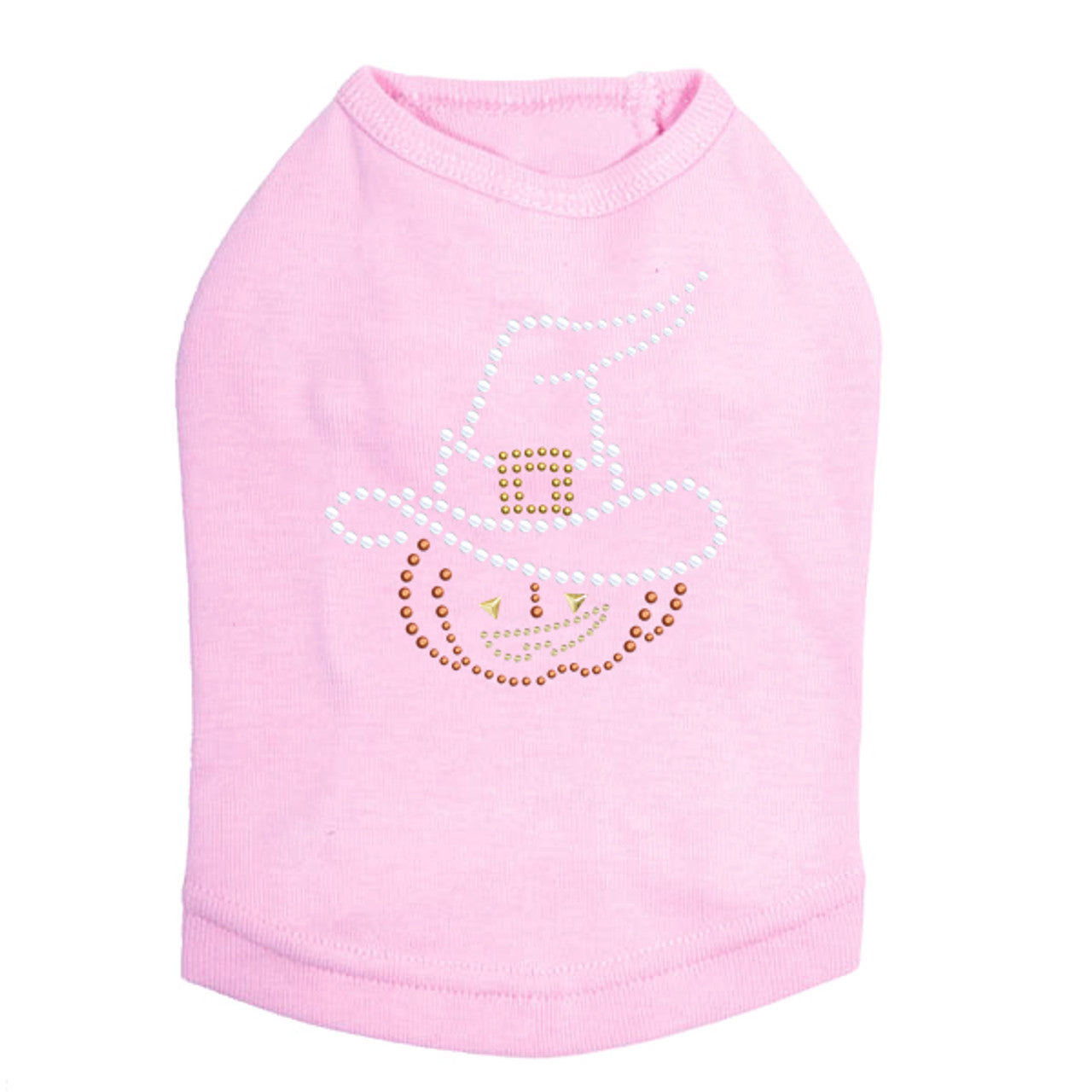 Pumpkin with Witch Hat - Dog Tank