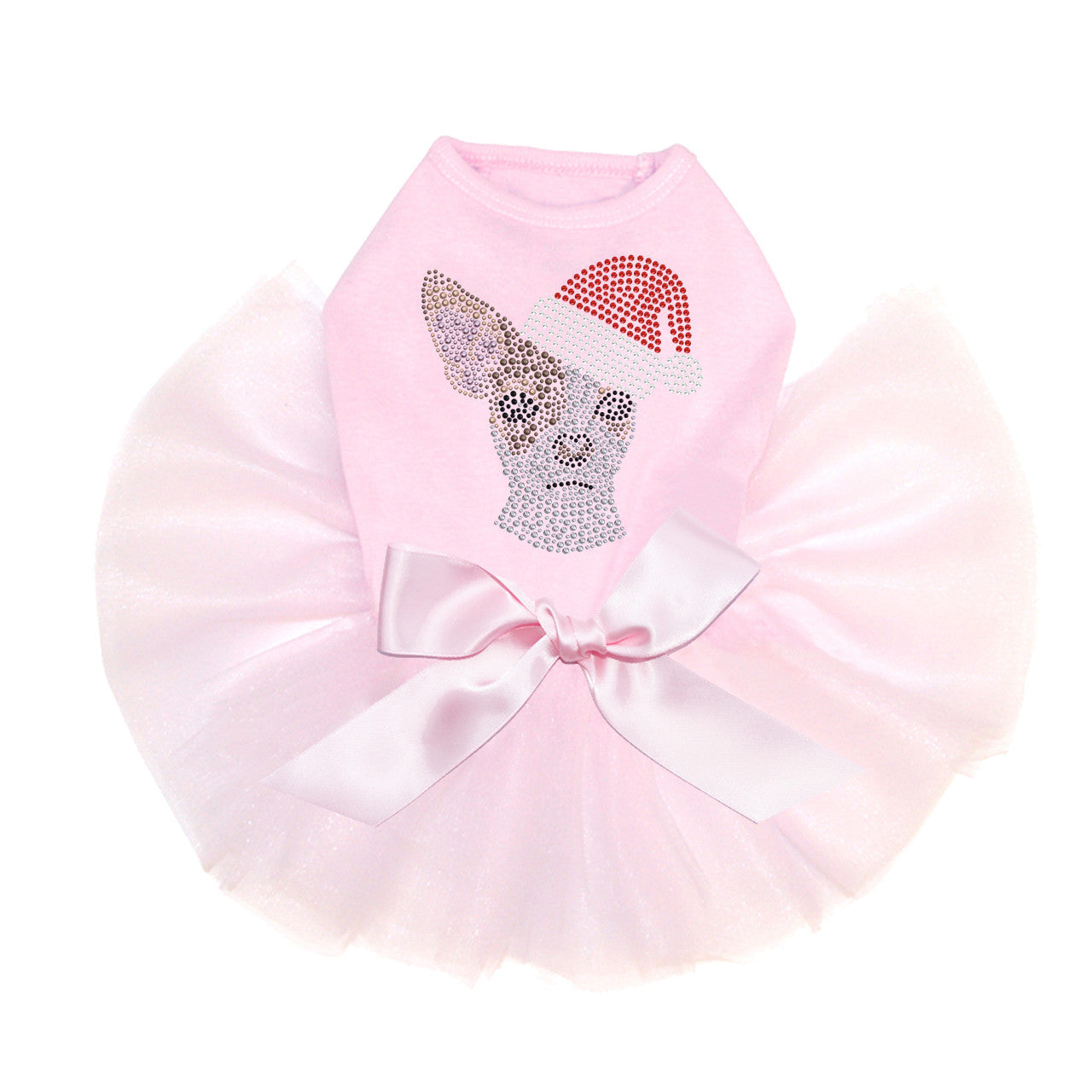 Chihuahua Face with Santa Hat - Custom Tutu