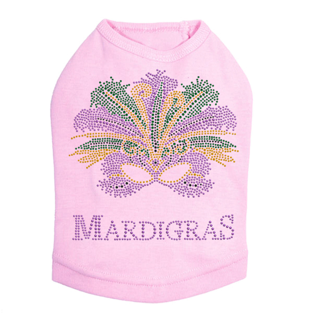 Mardi Gras with Mask - Dog Tank