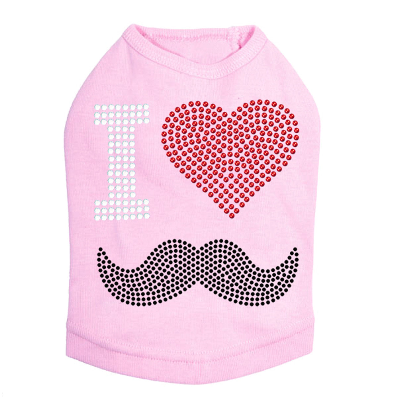 I Love Mustache - Dog Tank