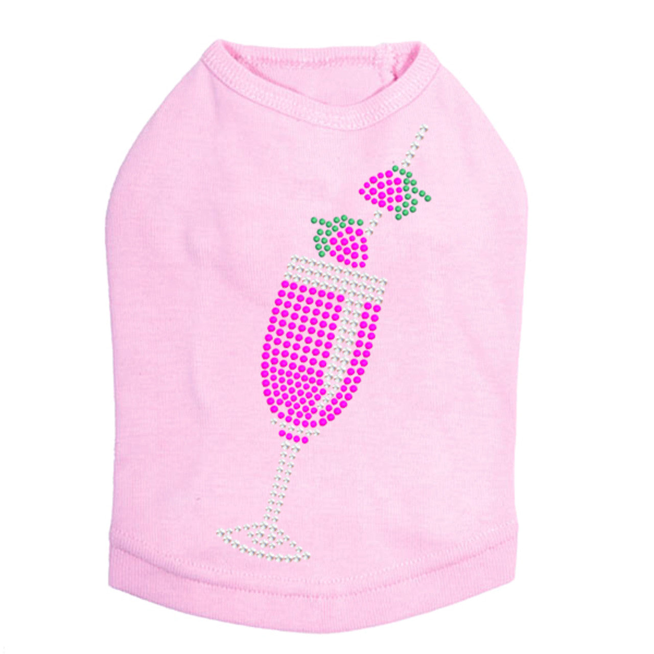 Strawberry Daiquiri - Rhinestones - Dog Tank