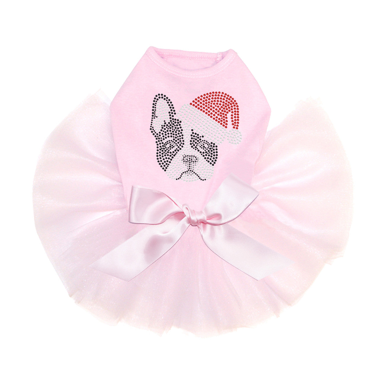 Boston Terrier with Santa Hat - Custom Tutu