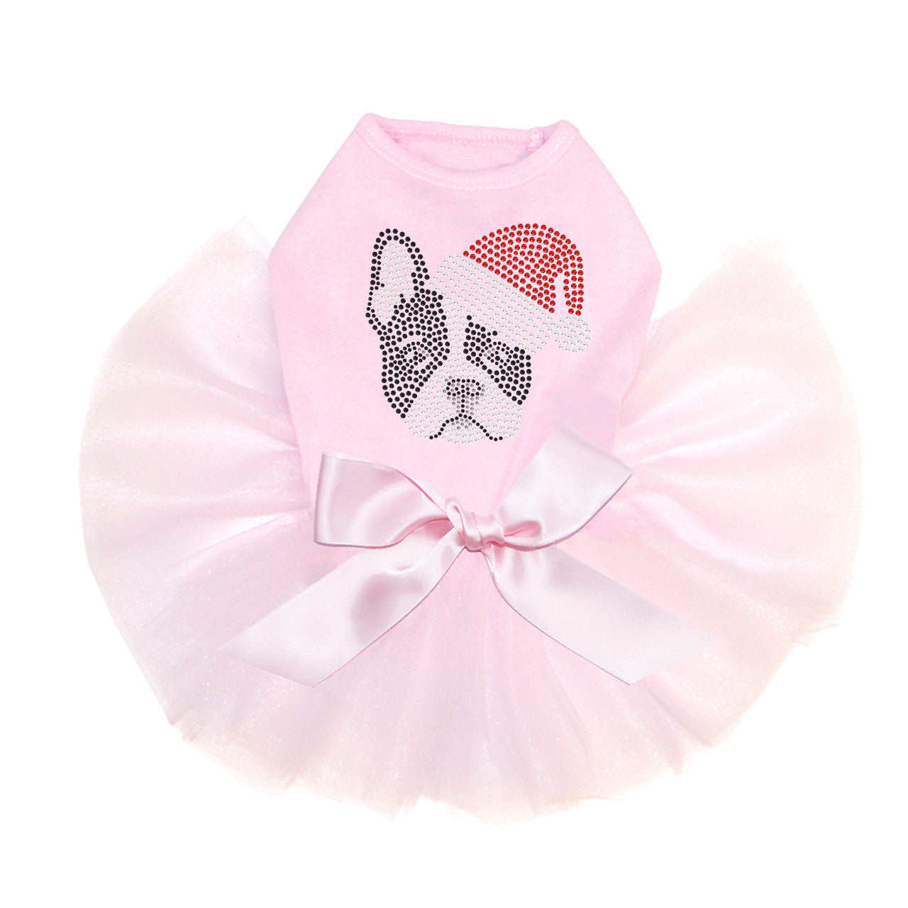 Boston Terrier with Santa Hat - Custom Tutu