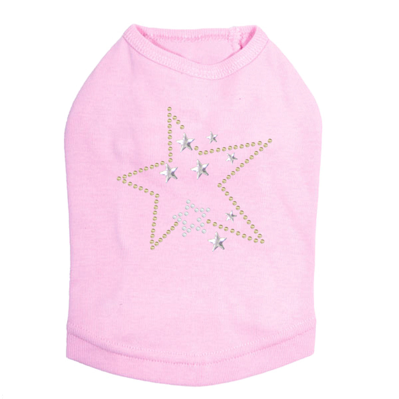 Gold & Silver Stars - Dog Tank