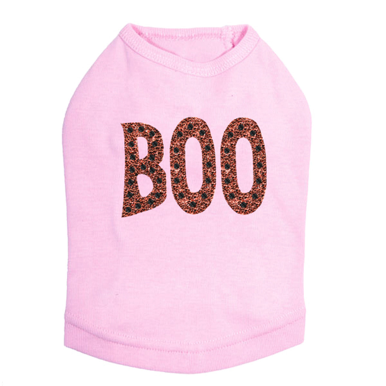 Orange Glitter Boo - Dog Tank