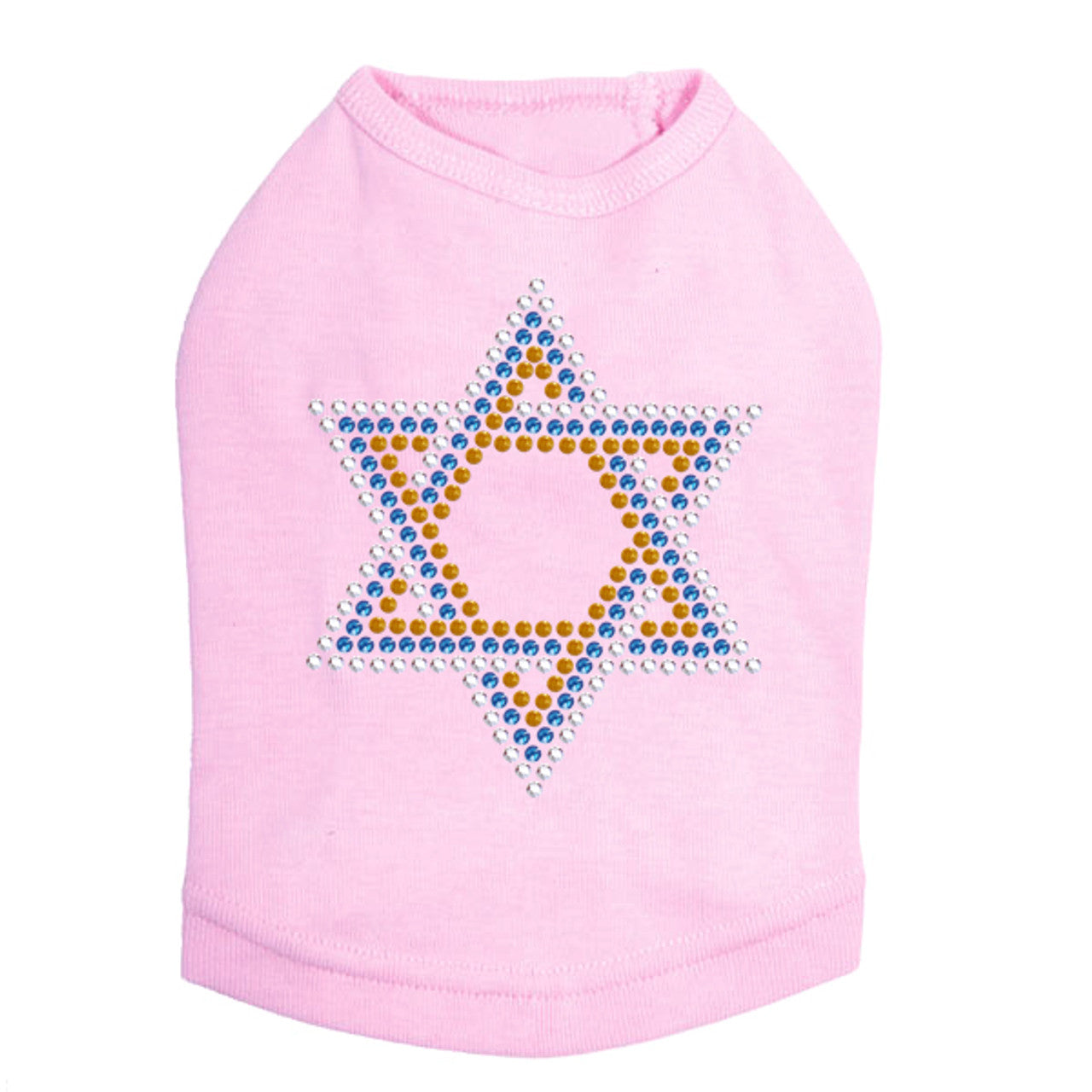 Star of David - Small (Blue, Silver, & Gold) - Dog Tank