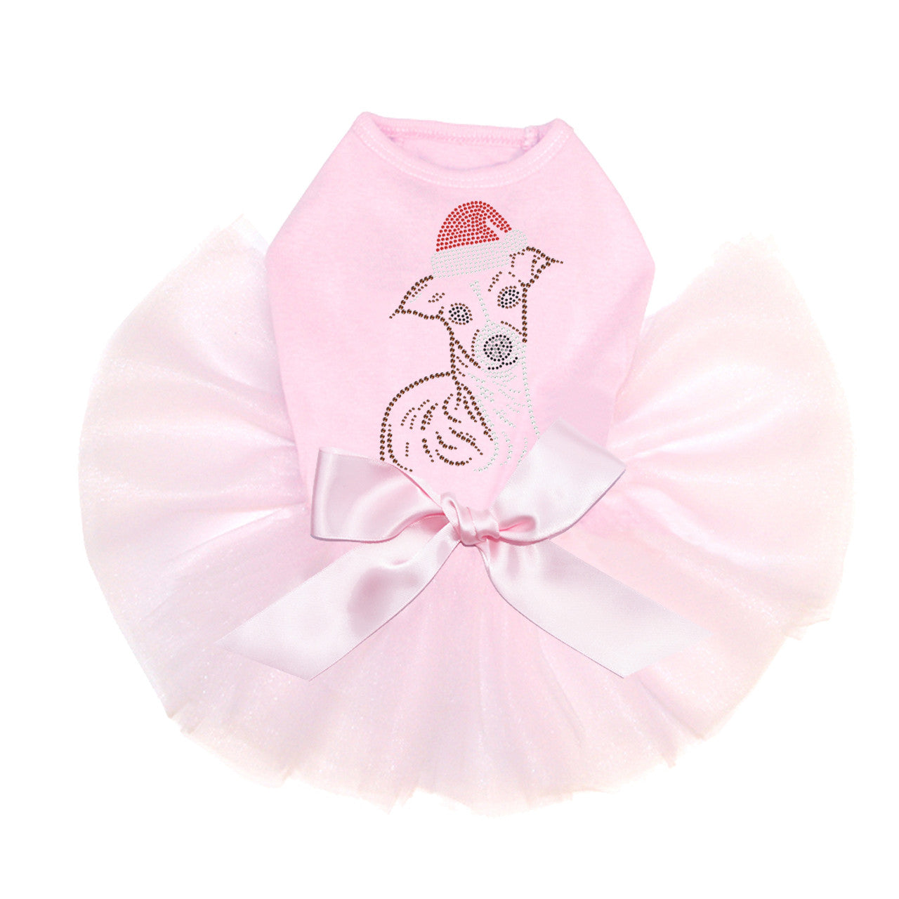 Italian Greyhound Face with Santa Hat - Custom Tutu