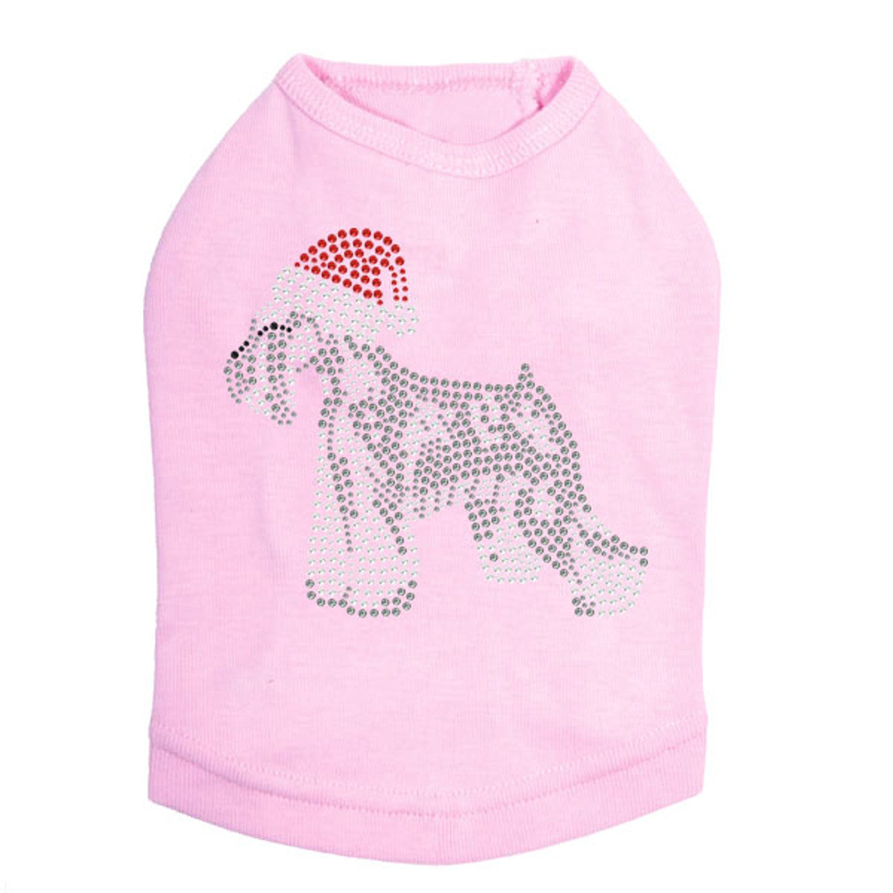 Schnauzer with Santa Hat - Dog Tank