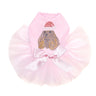 Cocker Spaniel with Santa Hat - Custom Tutu