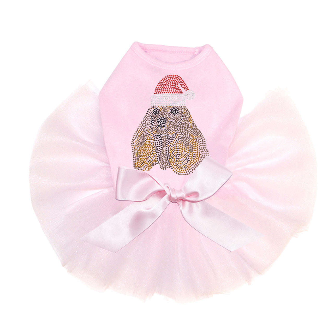 Cocker Spaniel with Santa Hat - Custom Tutu