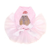 Cocker Spaniel with Santa Hat - Custom Tutu
