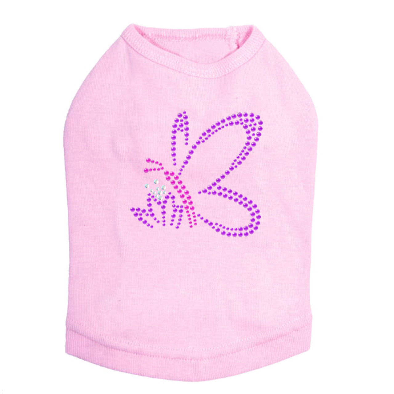 Pink & Purple Nailhead Butterfly - Dog Tank