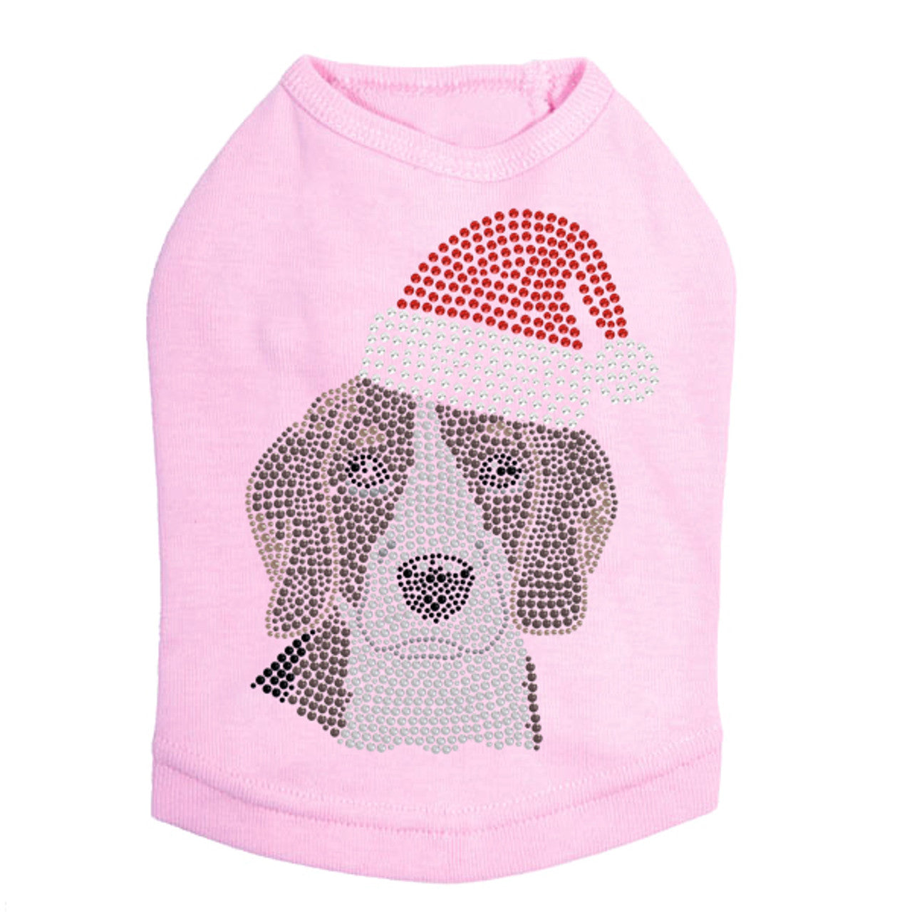 Beagle with Santa Hat - Dog Tank