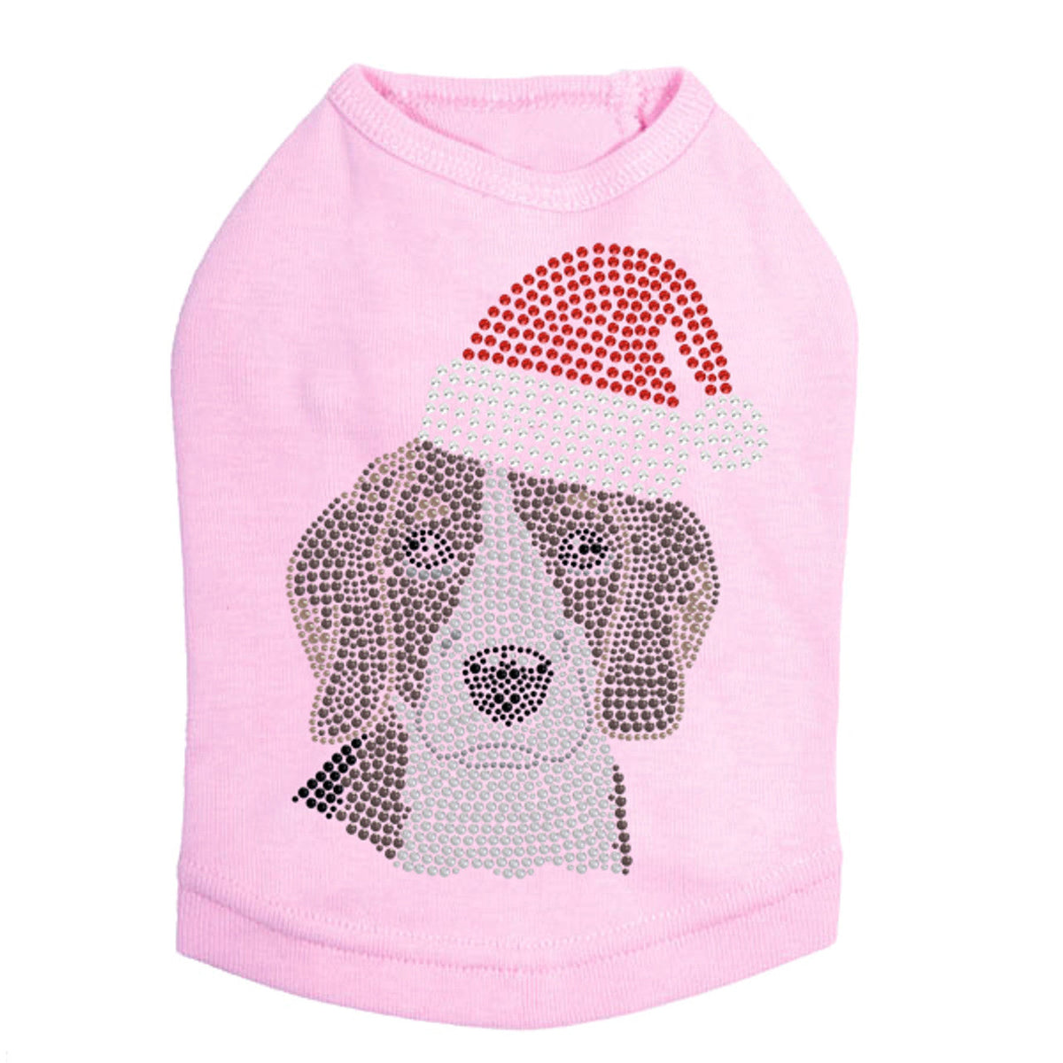 Beagle with Santa Hat - Dog Tank