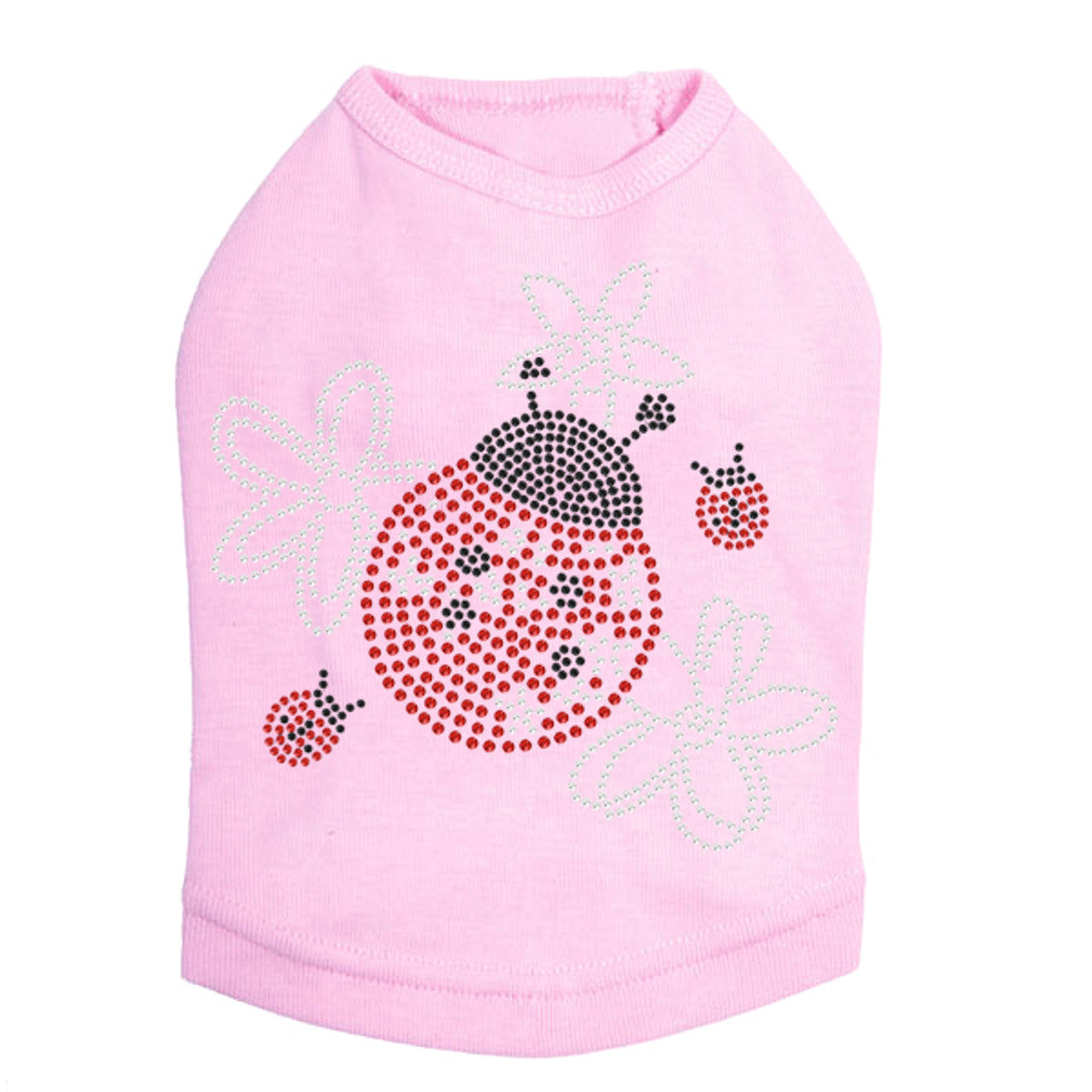 Large Lady Bug with Flowers - Dog Tank