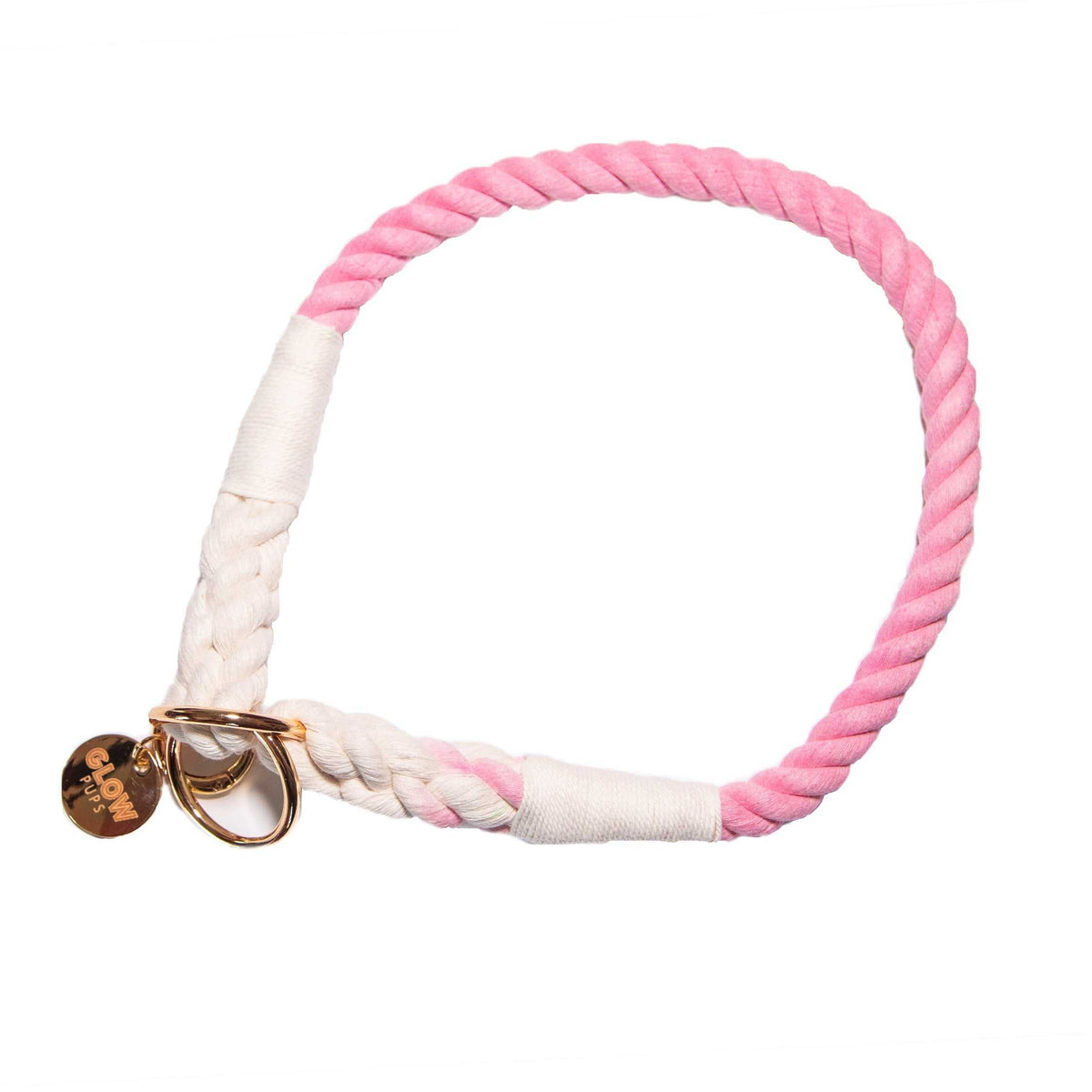Glow Pups: Pink and White Tie Dye Slip Dog Collar
