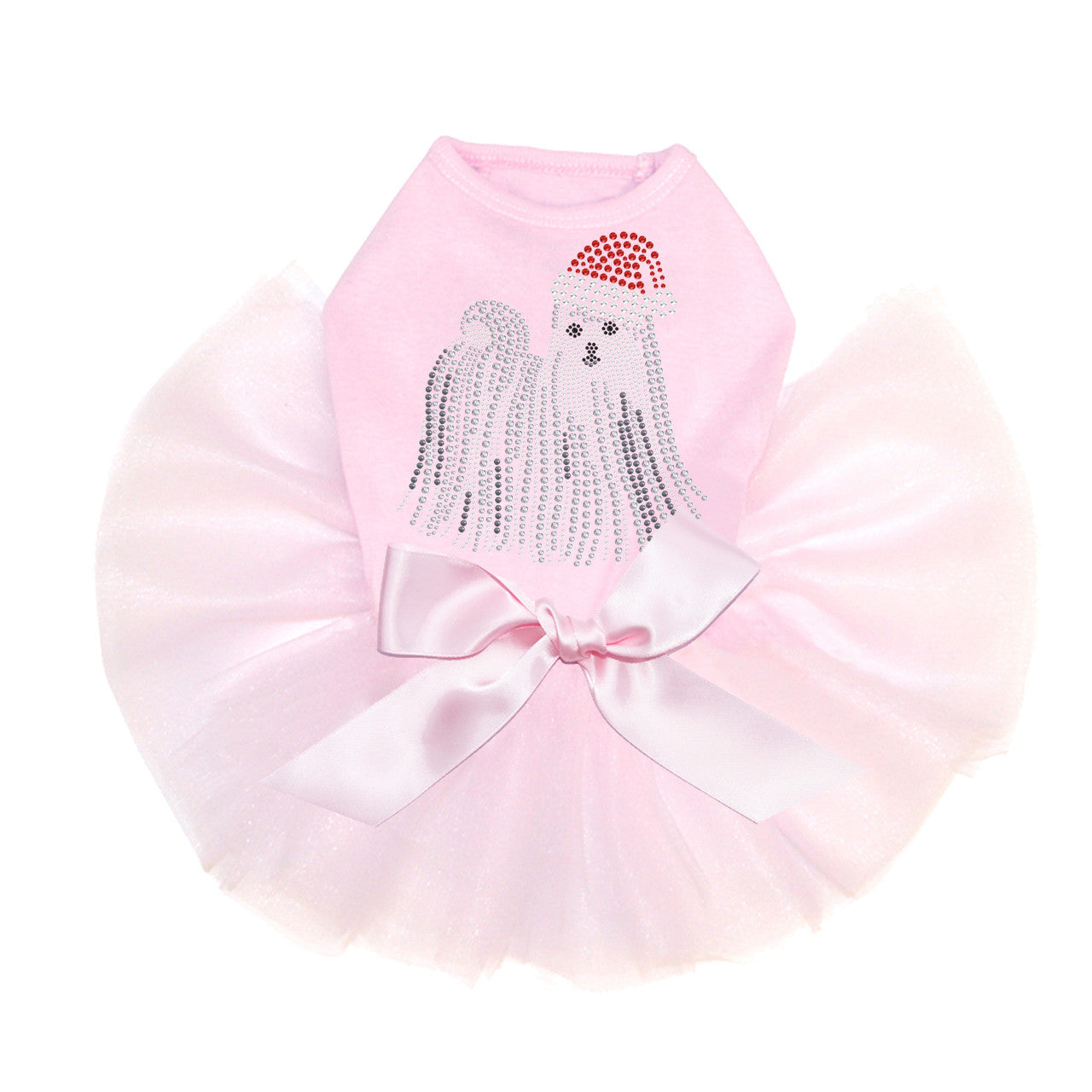 Maltese with Santa Hat - Custom Tutu