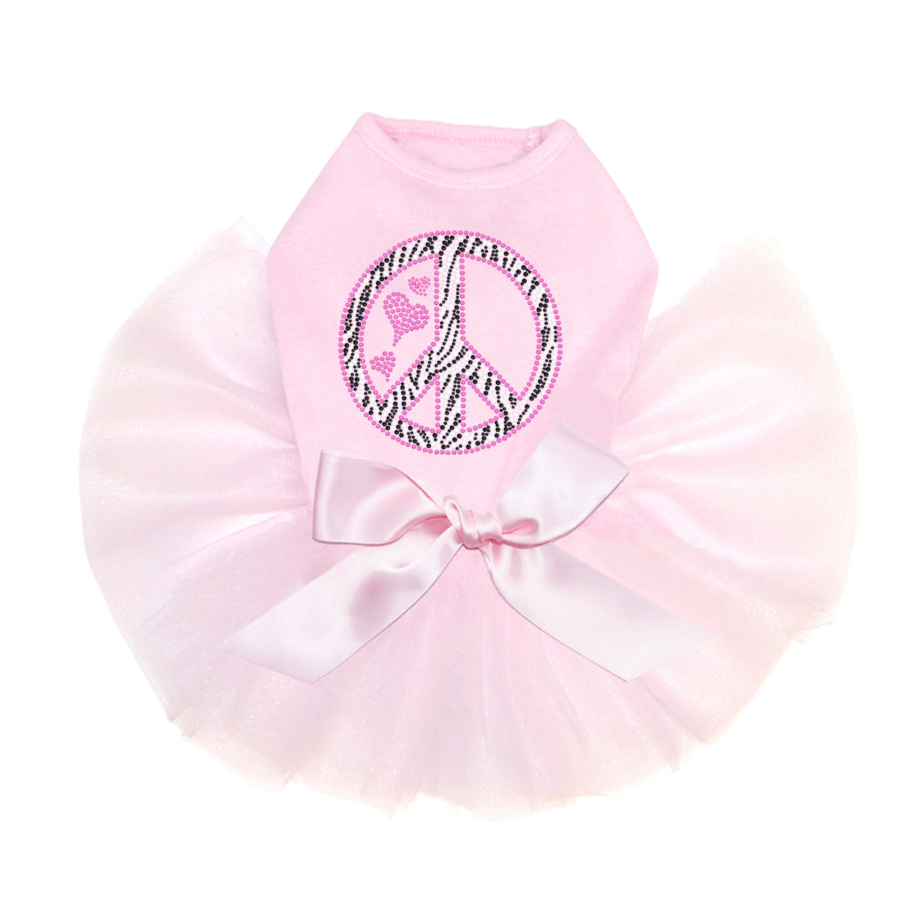 Peace Sign (Pink & Zebra Print) - Custom Tutu