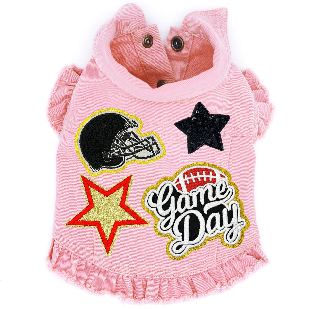 Game Day (Small) Denim Dog Jacket
