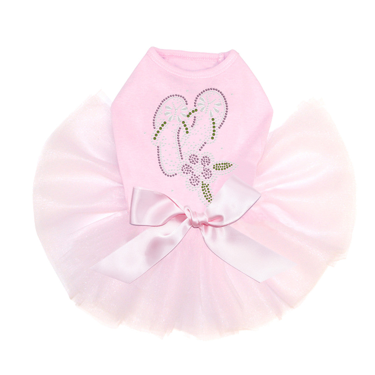 Pink Flip Flops with Flowers - Custom Tutu