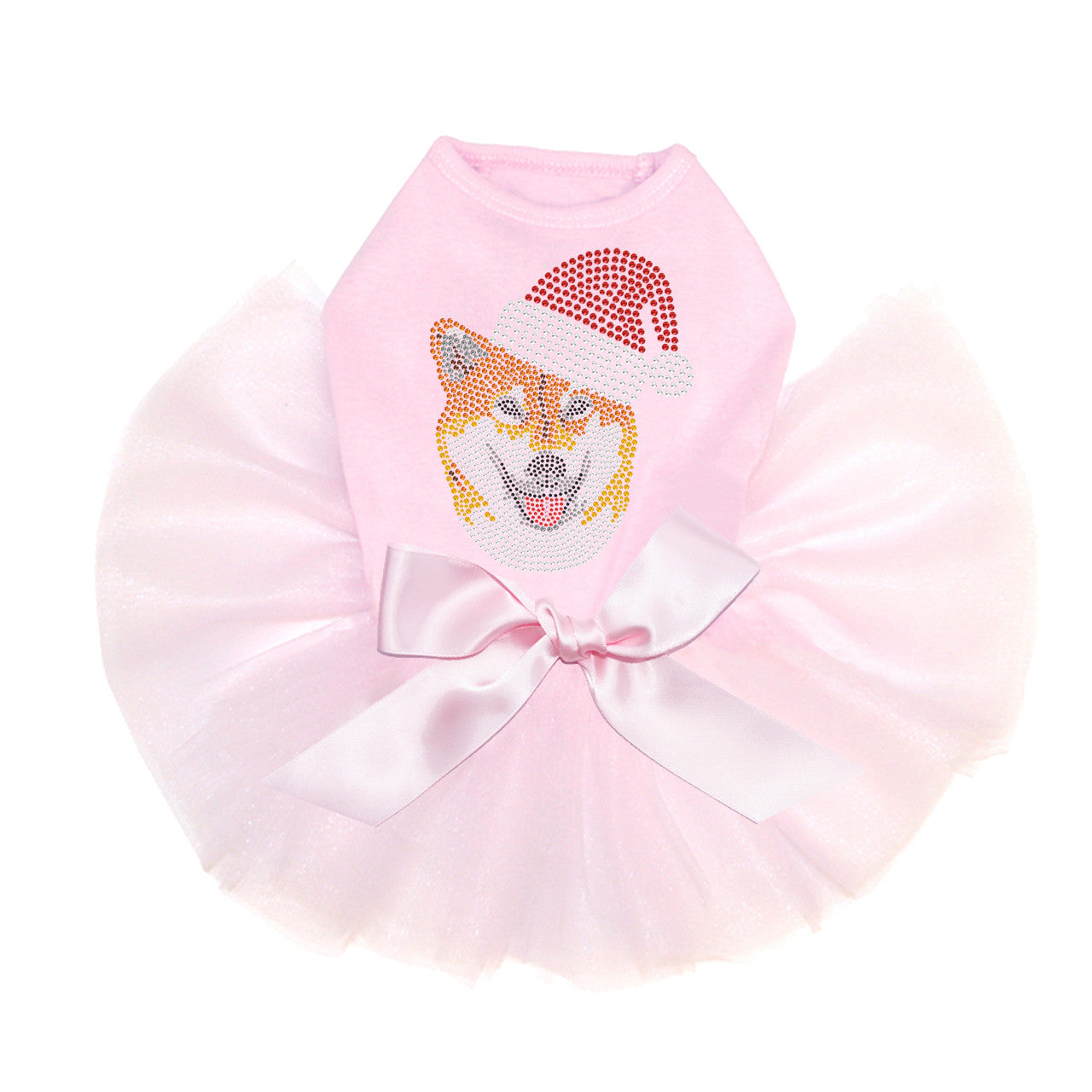 Shiba Inu with Santa Hat - Custom Tutu