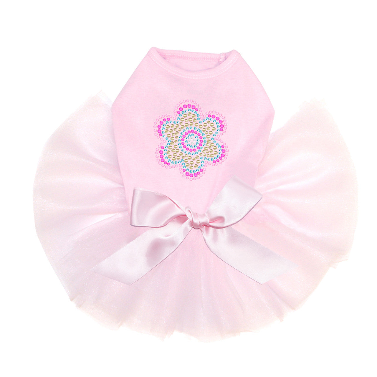 Multicolor Nailhead Flower Custom Tutu