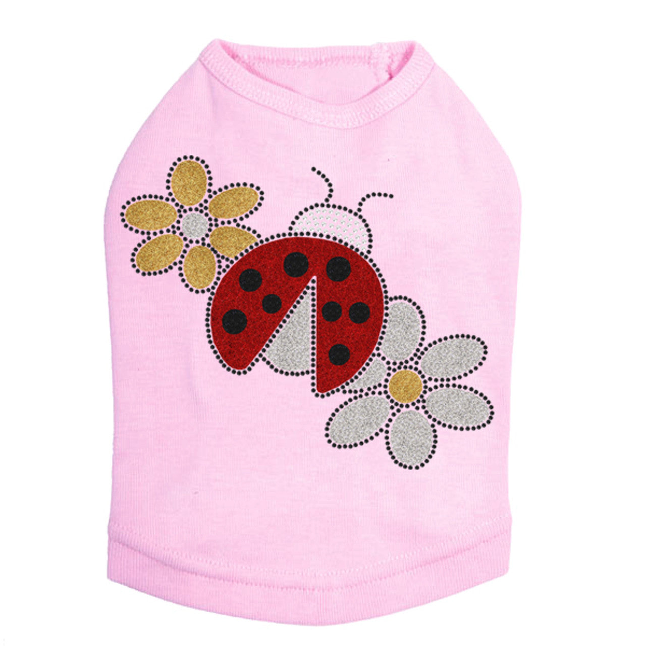 Glitter Ladybug & Daisies - Dog Tank