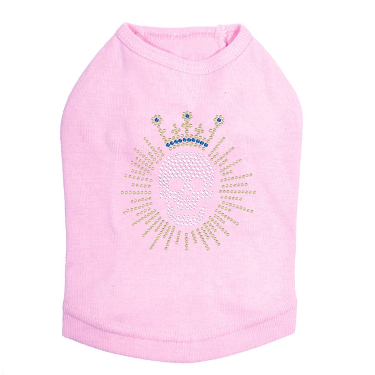 Skull with Austrian crystal Crown - Dog Tank