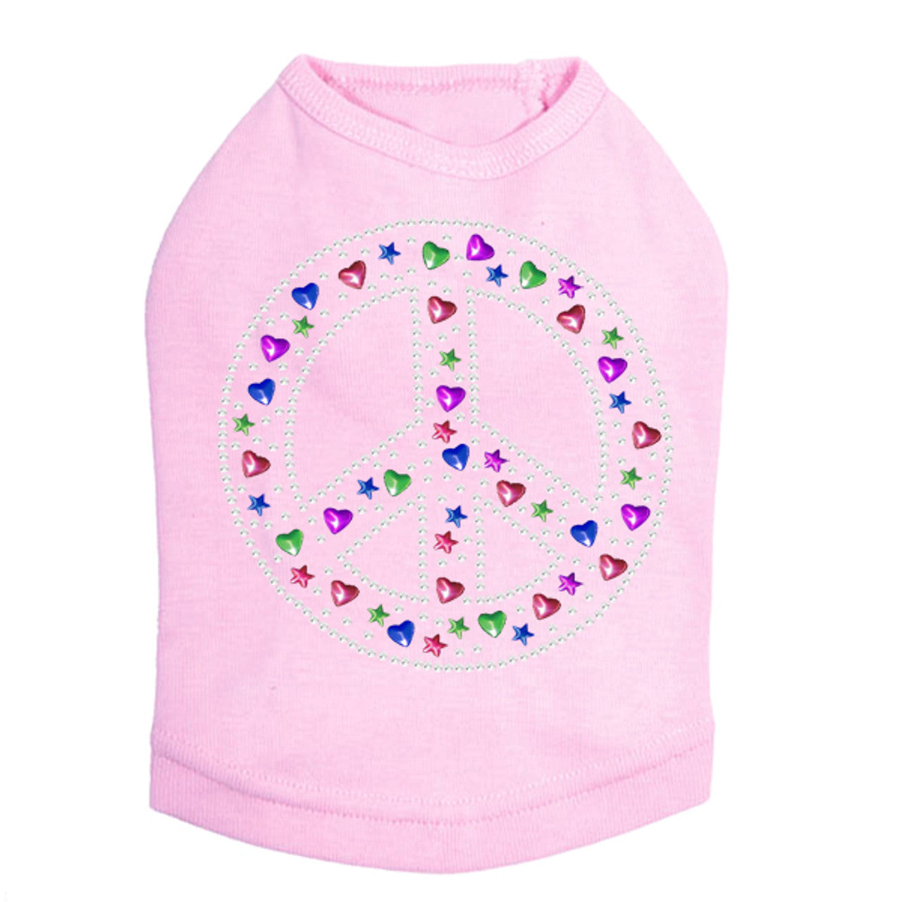 Peace Sign (Stars & Hearts) - Dog Tank