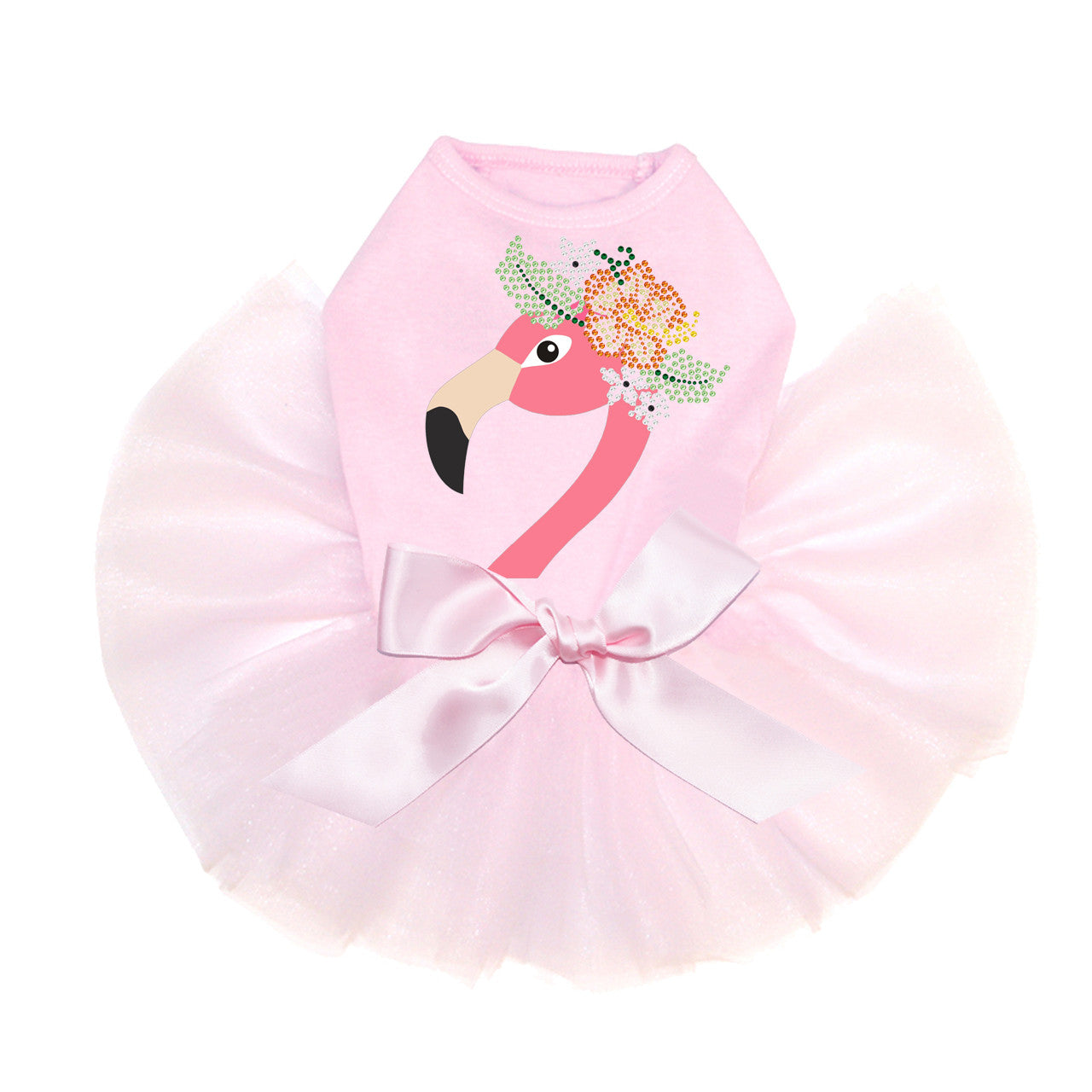 Flamingo with Flowers Custom Tutu