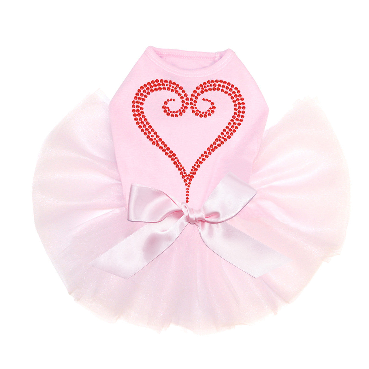 Red Rhinestone Heart - Custom Tutu