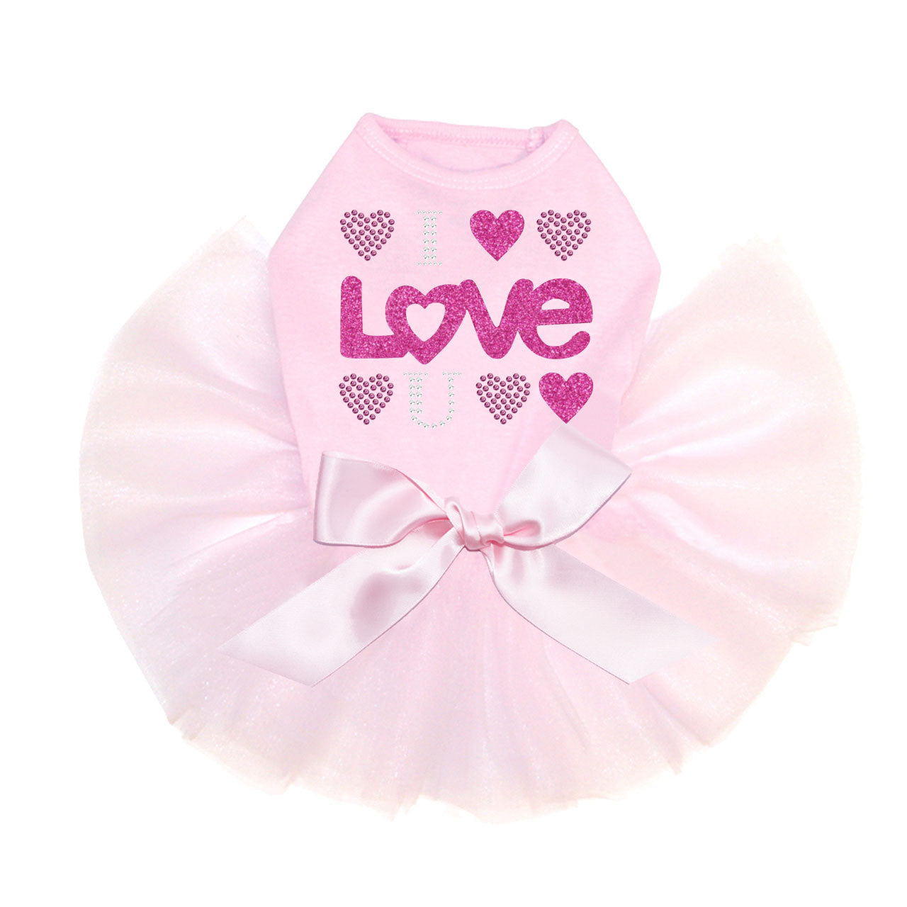 I Love You Pink Glitter - Custom Tutu