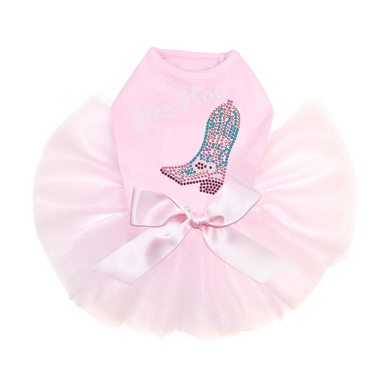 Boot (Pink & Turquoise with Yee Haw) - Custom Tutu